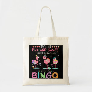 Flamingo Bingo Funny Tragetasche