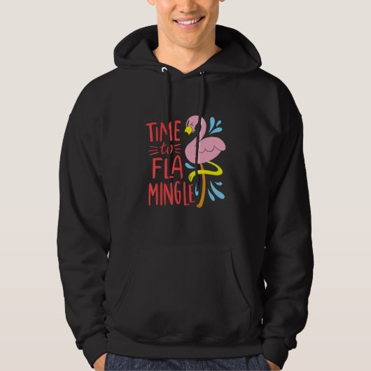 Flamingo Bird Flamingos Hoodie (Vorderseite)
