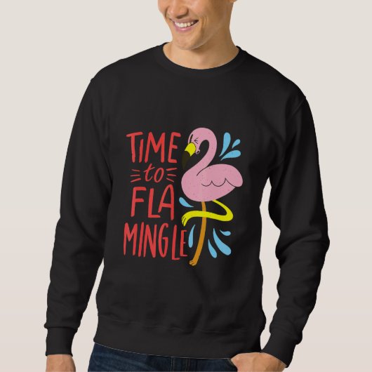 Flamingo Bird Flamingos Sweatshirt (Vorderseite)