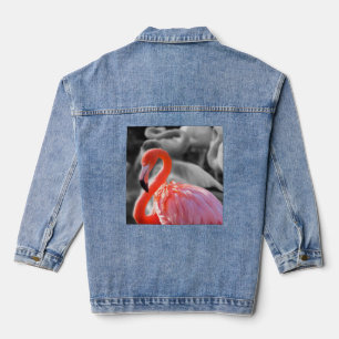 Flamingo Bird Fotografy Jeansjacke