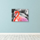 Flamingo Bird Fotografy Leinwanddruck (Insitu (Holzboden))