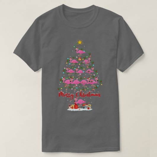 Flamingo Bird Lover Matching Santa Flamingo Christ T-Shirt (Design vorne)