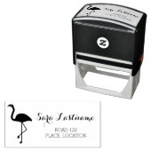 Flamingo Bird mit benutzerdefinierten Adressinform Permastempel (Beispiel)