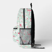 Flamingo Bird mit Federn Bedruckter Rucksack (Rechts)