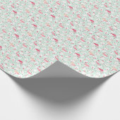 Flamingo Bird mit Federn Geschenkpapier (Ecke)