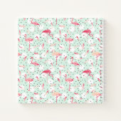 Flamingo Bird mit Federn Notizblock (Rückseite)