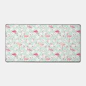 Flamingo Bird mit Federn Schreibtischunterlage (Vorderseite)