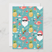 Flamingo Bird mit Hat Christmas im Juli Party Einladung (Rückseite)