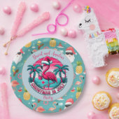 Flamingo Bird mit Hat Christmas im Juli Party Pappteller (Party)