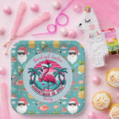 Flamingo Bird mit Hat Christmas im Juli Party Pappteller (Party)