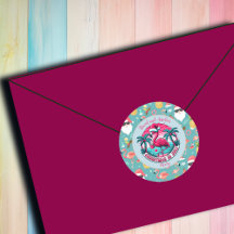 Flamingo Bird mit Hat Christmas im Juli Party