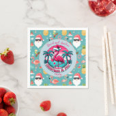 Flamingo Bird mit Hat Christmas im Juli Party Serviette (Beispiel)