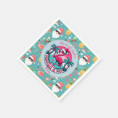Flamingo Bird mit Hat Christmas im Juli Party Serviette (Ecke)