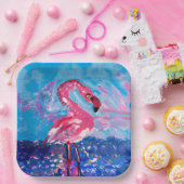 Flamingo Bird Pappteller (Party)