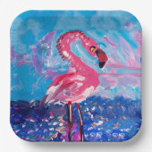 Flamingo Bird Pappteller (Vorderseite)
