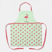 Flamingo Bird Pink Green Animal Pattern Schürze (Vorderseite)