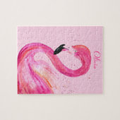 Flamingo Bird Pink Natur Tropical Beach Sommer Puzzle (Horizontal)