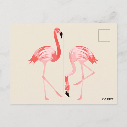 Flamingo Bird Postkarte (Rückseite)