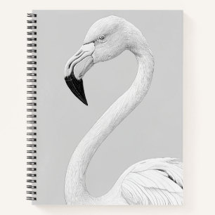 Flamingo Bird Wild Nature Animal Illustration Art Notizblock