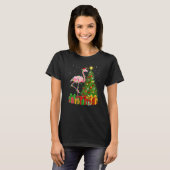 Flamingo Bird Xmas Holiday Santa Flamingo Christm T-Shirt (Vorne ganz)