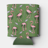 Flamingo Birds 20s Deko Fern Muster Sommer Custom Dosenkühler (Rückseite)