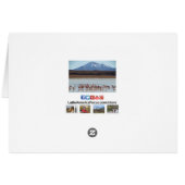 Flamingo Birds on Water - Schneebergkarte (Rückseite Horizontal)