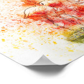 Flamingo Birds Poster (Ecke)