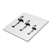 Flamingo Birds Stehend Minimalistisch Fliese (Seite)