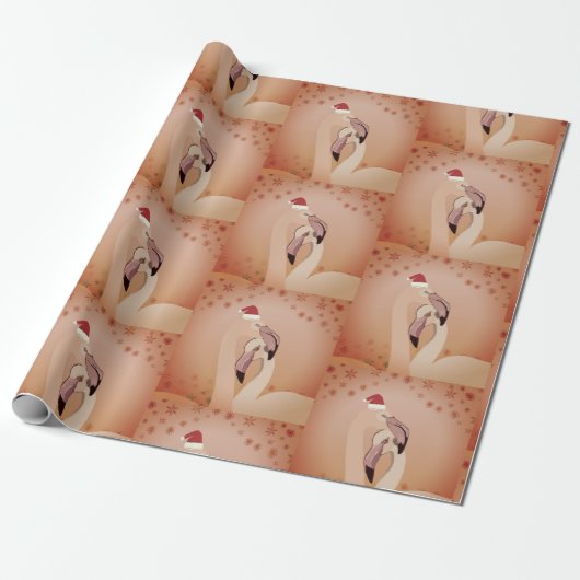 Flamingo Birds Weihnachten Geschenkpapier (Ungerollt)