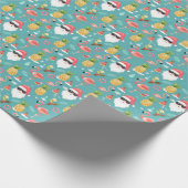 Flamingo Birds Weihnachten im Juli Party Geschenkpapier (Ecke)