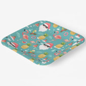 Flamingo Birds Weihnachten im Juli Party Pappteller (Gewinkelt)