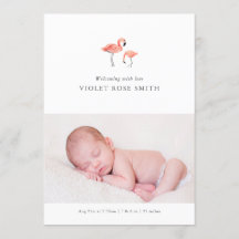 Flamingo Birth Announcement