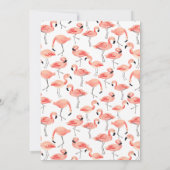 Flamingo Birth Announcement Ankündigung (Rückseite)