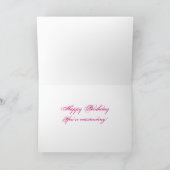 Flamingo Birthday Card Karte (Innenseite)