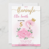 Flamingo Birthday Einladung (Vorderseite)