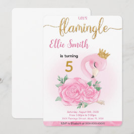Flamingo Birthday Einladung