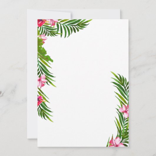 Flamingo Birthday Einladung (Rückseite)