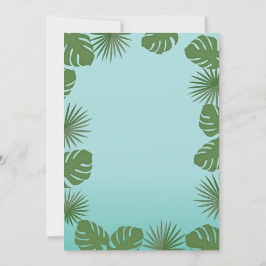 Flamingo Birthday Einladung (Rückseite)