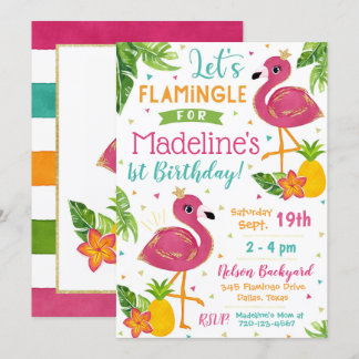 Flamingo Birthday Einladung Flamingo Party