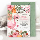 Flamingo Birthday Einladung Tropical
