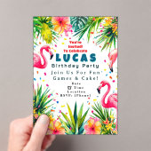 Flamingo Birthday Invitation – Personalized Kids Acryleinladungen (Insitu (Handheld))