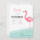 Flamingo Birthday Invite Einladung (Vorderseite)