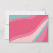 Flamingo Birthday Party - Danke, Flat Note Card Dankeskarte (Rückseite)