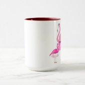 Flamingo Black 15 oz Ringer Tasse (Zentrum)