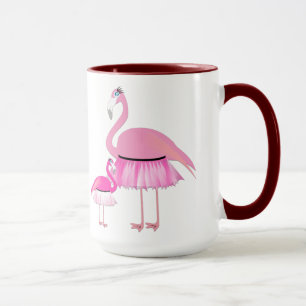 Flamingo Black 15 oz Ringer Tasse