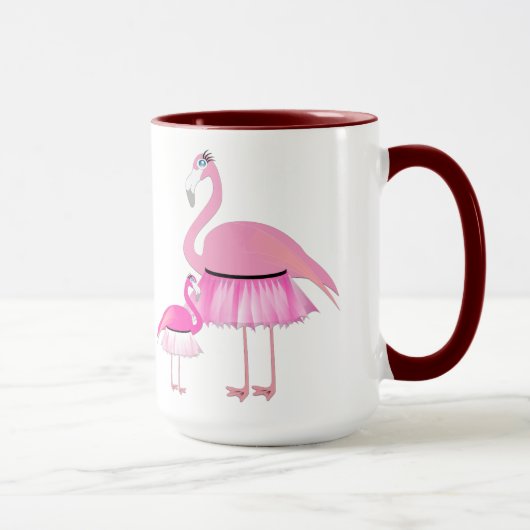 Flamingo Black 15 oz Ringer Tasse (Rechts)