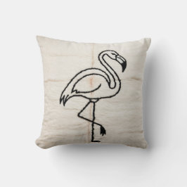 Flamingo Black and White Kilim Pillows Kissen