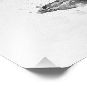 Flamingo Black and White Watercolor 01 Fotodruck (Ecke)