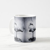 Flamingo Black and White Watercolor 02 Kaffeetasse (Vorderseite Links)