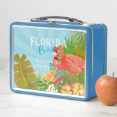 Flamingo Blau Metall Brotdose (Beispiel)